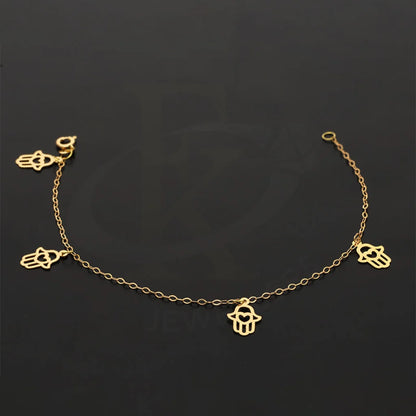 Gold Hanging Hamsa Hand Bracelet 18Kt - Fkjbrl18K5381 Bracelets