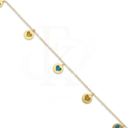 Gold Hanging Hearts Anklet 18Kt - Fkjankl18K2038 Anklets