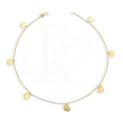 Gold Hanging Hearts Anklet 18Kt - Fkjankl18K5260 Anklets