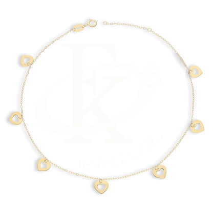 Gold Hanging Hearts Anklet 18Kt - Fkjankl18K5428 Anklets