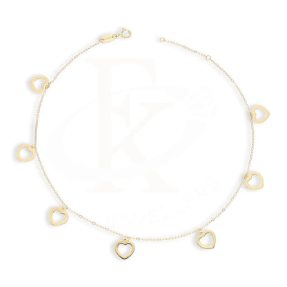 Gold Hanging Hearts Anklet 18Kt - Fkjankl18K5430 Anklets