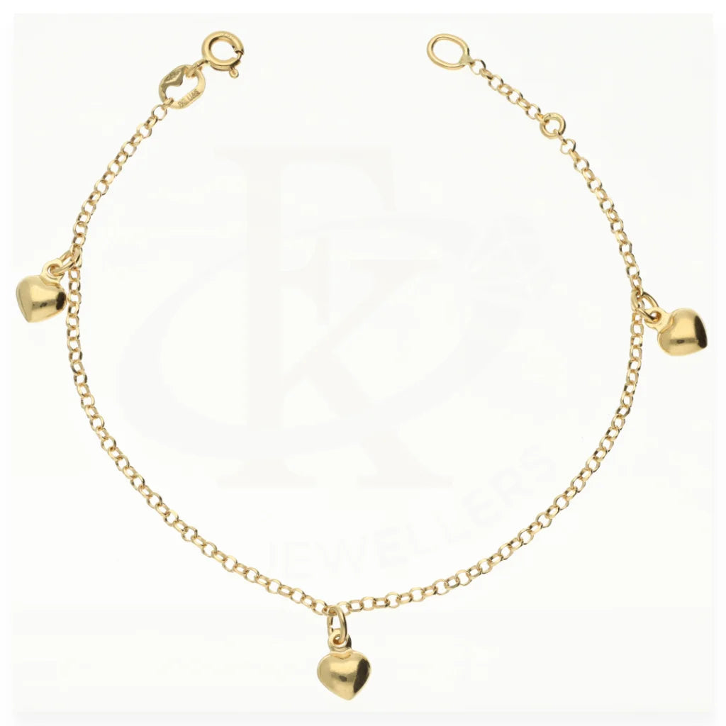 Gold Hanging Hearts Bracelet 18Kt - Fkjbrl18K7466 Bracelets