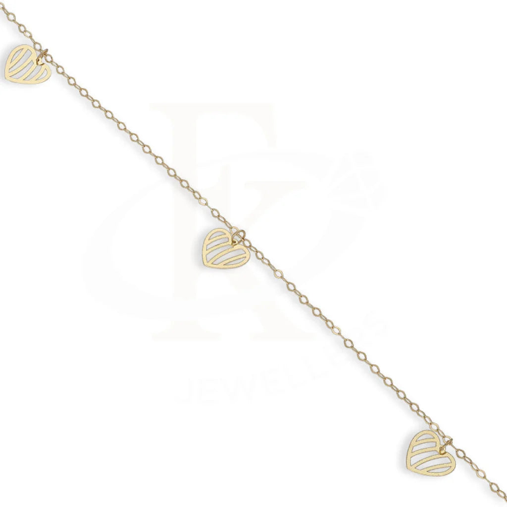 Gold Hanging Hearts Bracelet 18Kt - Fkjbrl18Km5447 Bracelets