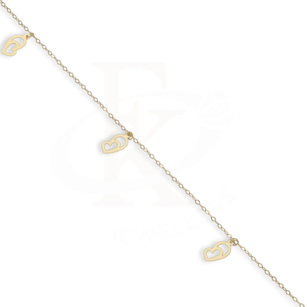 Gold Hanging Hearts Bracelet 18Kt - Fkjbrl18Km5489 Bracelets