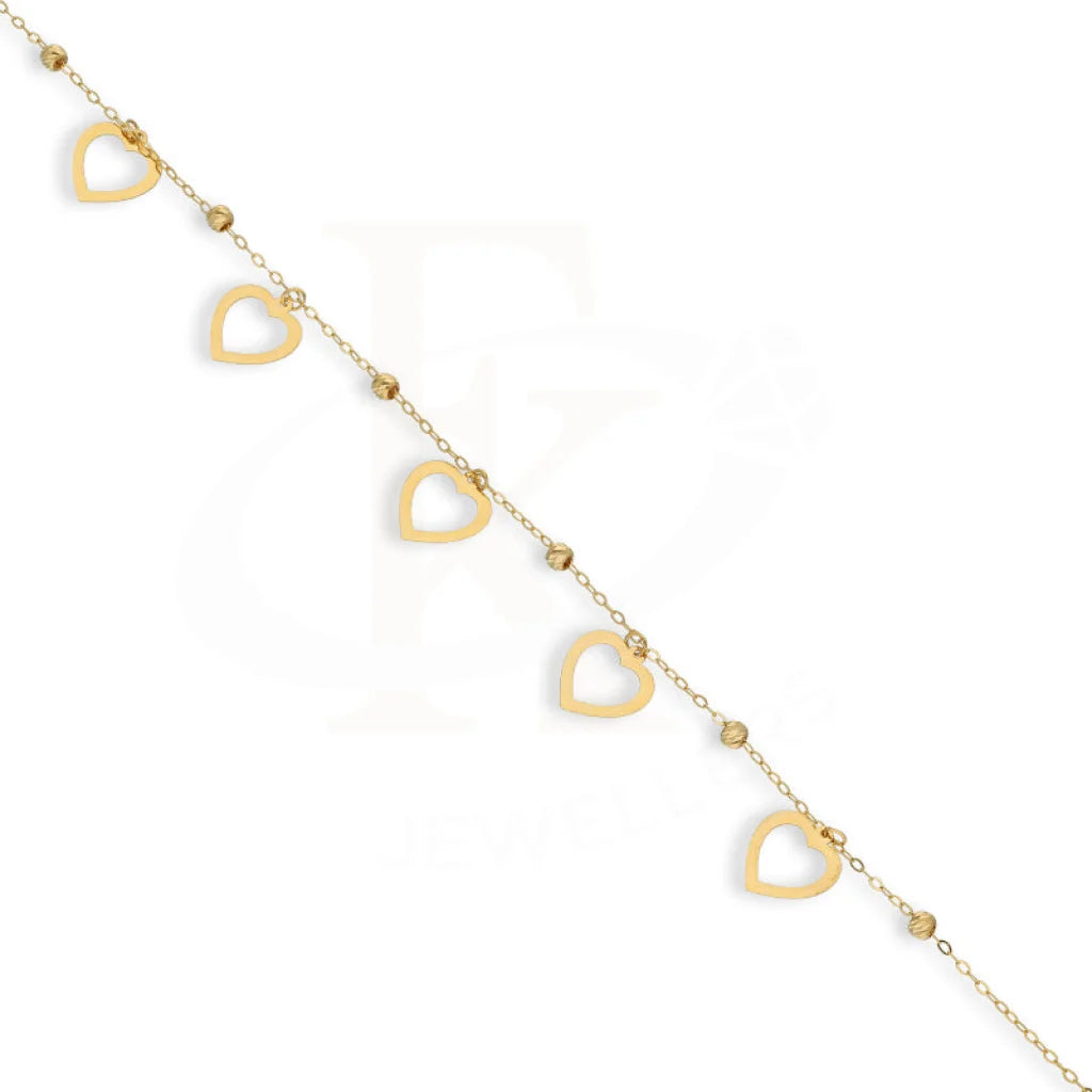 Gold Hanging Hearts Bracelet 21Kt - Fkjbrl21Km5418 Bracelets