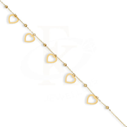 Gold Hanging Hearts Bracelet 21Kt - Fkjbrl21Km5418 Bracelets