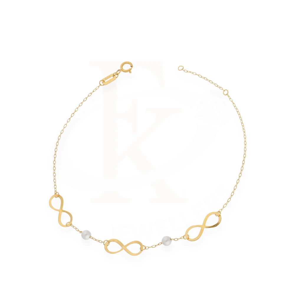 Gold Hanging Infinity Shaped Bracelet 21Kt - Fkjbrl21Km7956 Bracelets