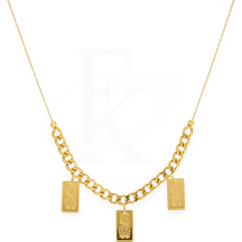 Gold Hanging Necklace 21Kt - Fkjnkl21K7307 Necklaces