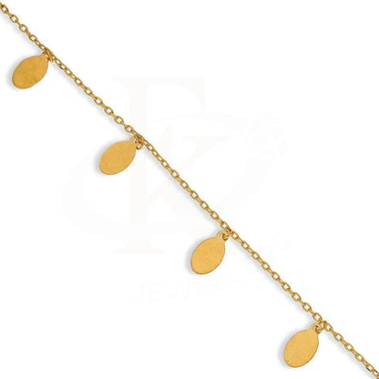 Gold Hanging Oval Shaped Bracelet 21Kt - Fkjbrl21K2951 Bracelets