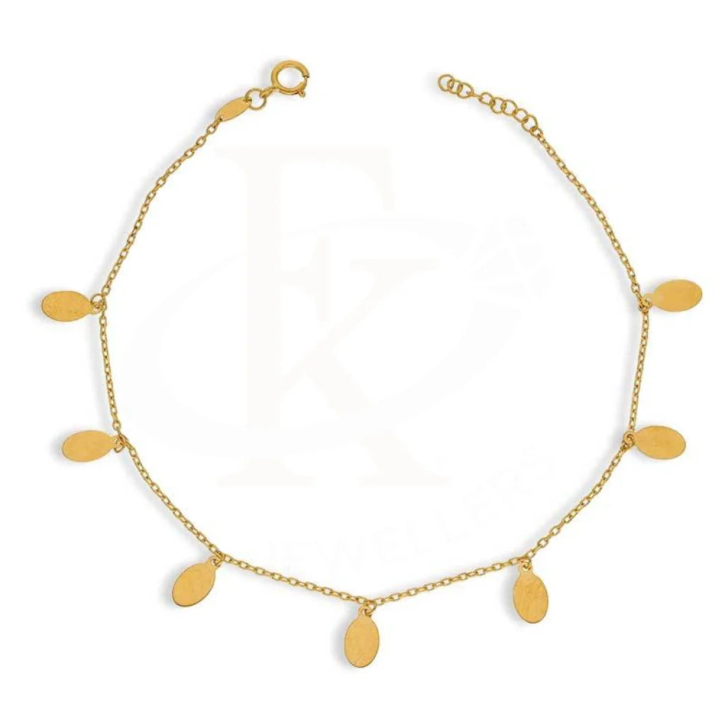 Gold Hanging Oval Shaped Bracelet 21Kt - Fkjbrl21K2951 Bracelets