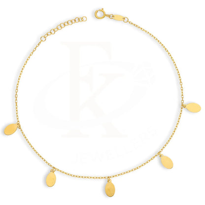 Gold Hanging Oval Shaped Bracelet 21Kt - Fkjbrl21Km5094 Bracelets