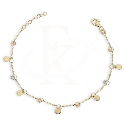 Gold Hanging Pear Shaped And Beads Bracelet 18Kt - Fkjbrl18Km5479 Bracelets