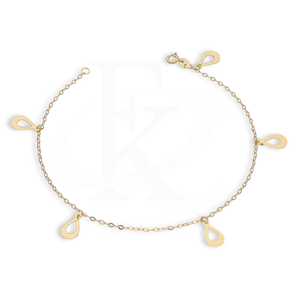 Gold Hanging Pear Shaped Bracelet 18Kt - Fkjbrl18K5373 Bracelets