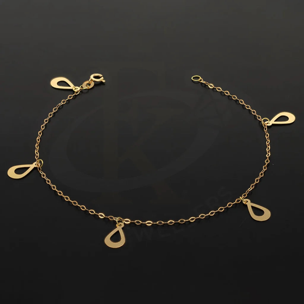 Gold Hanging Pear Shaped Bracelet 18Kt - Fkjbrl18K5373 Bracelets