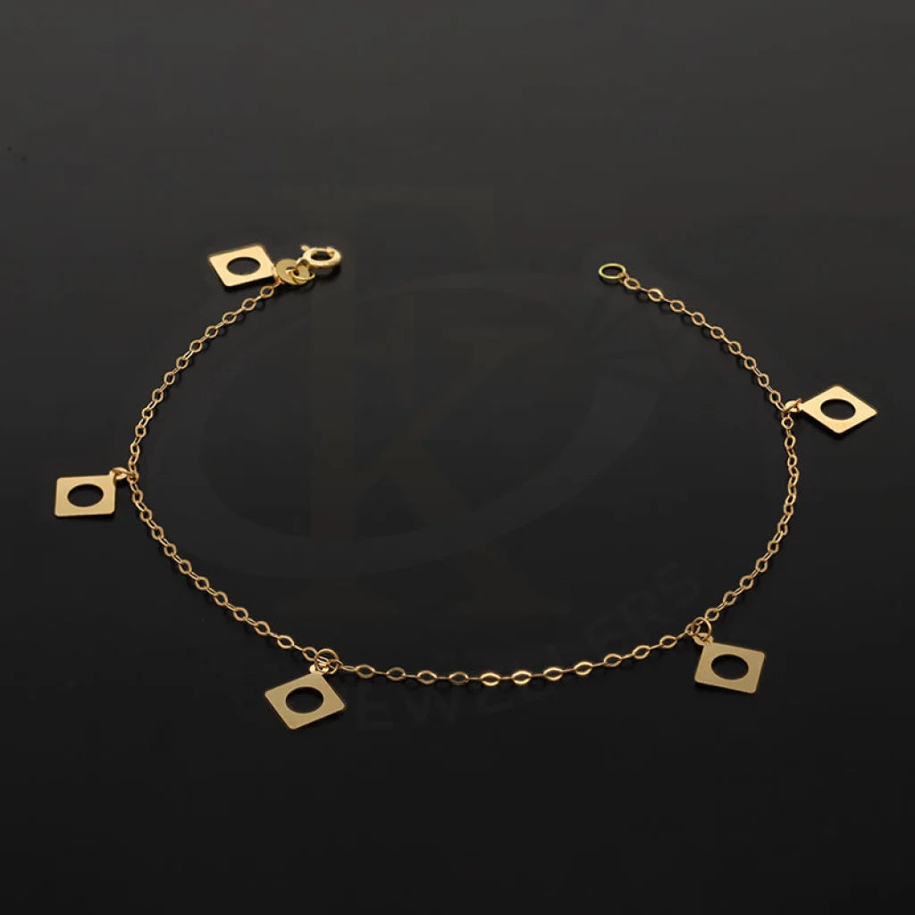 Gold Hanging Rhombus Shaped Bracelet 18Kt - Fkjbrl18K5375 Bracelets