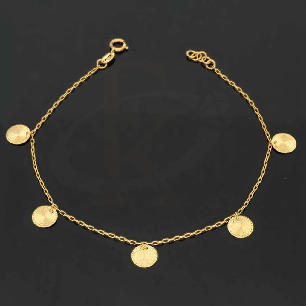 Gold Hanging Round Shaped Bracelet 21Kt - Fkjbrl21K2952 Bracelets