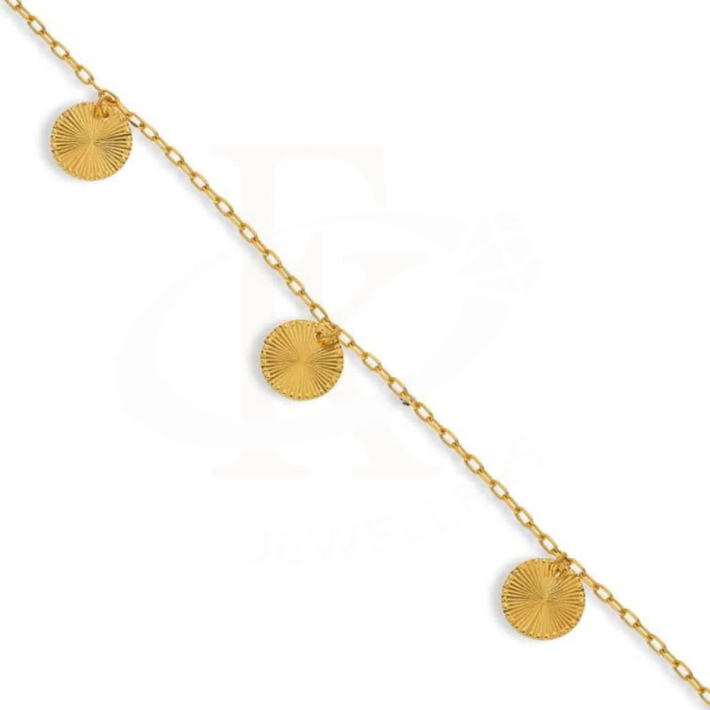 Gold Hanging Round Shaped Bracelet 21Kt - Fkjbrl21K2952 Bracelets