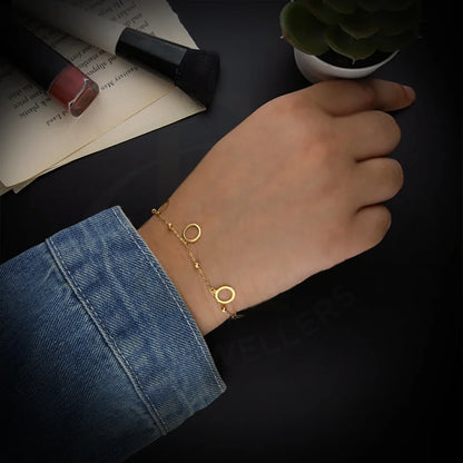 Gold Hanging Round Shaped Bracelet 21Kt - Fkjbrl21Km5417 Bracelets