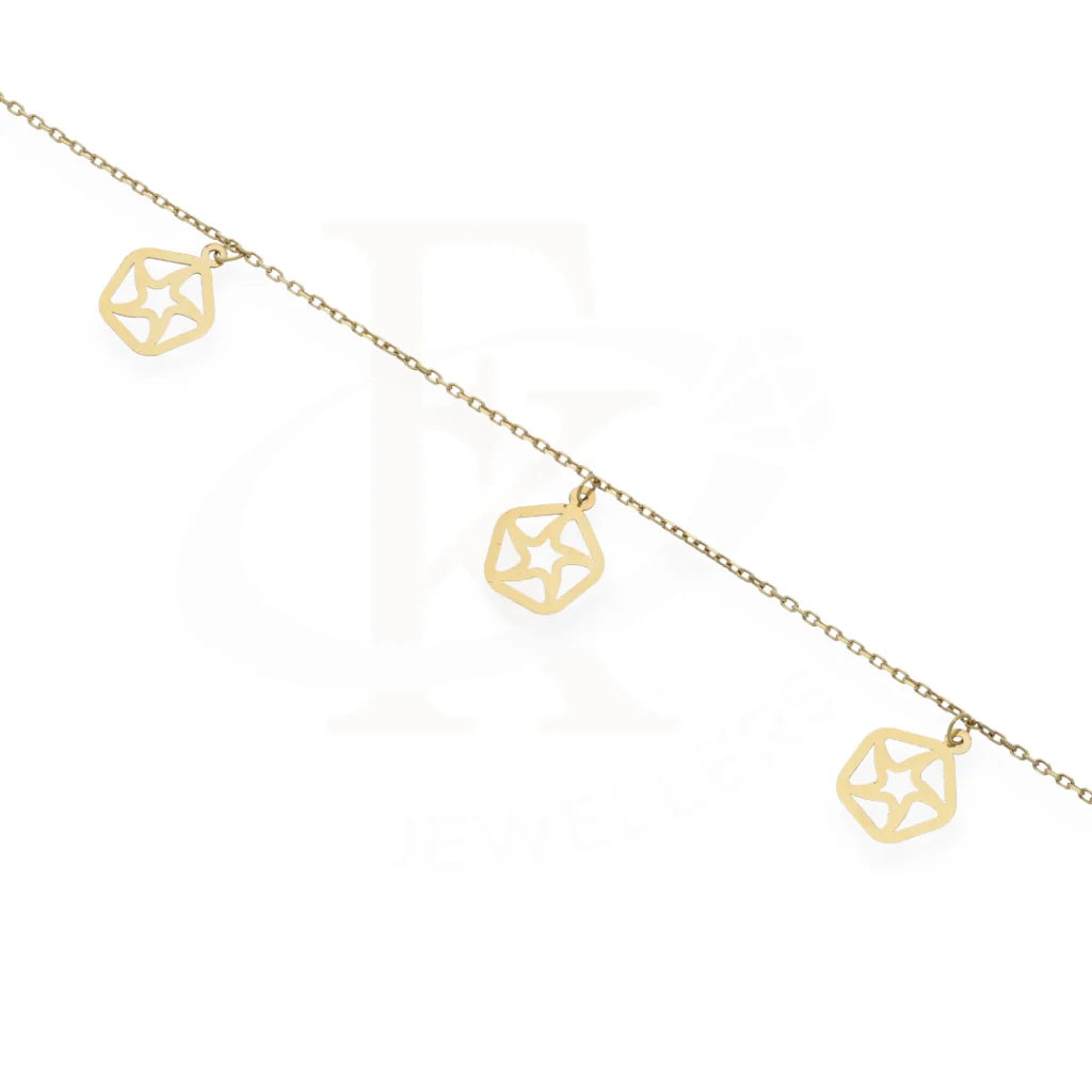 Gold Hanging Star Shaped Anklet 18Kt - Fkjankl18K7862 Anklets