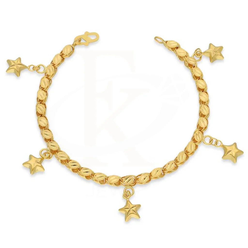 Gold Hanging Stars Bracelet 22Kt - Fkjbrl22K3016 Bracelets