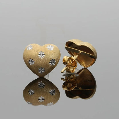 Gold Heart Earrings 18Kt - Fkjern18K2319