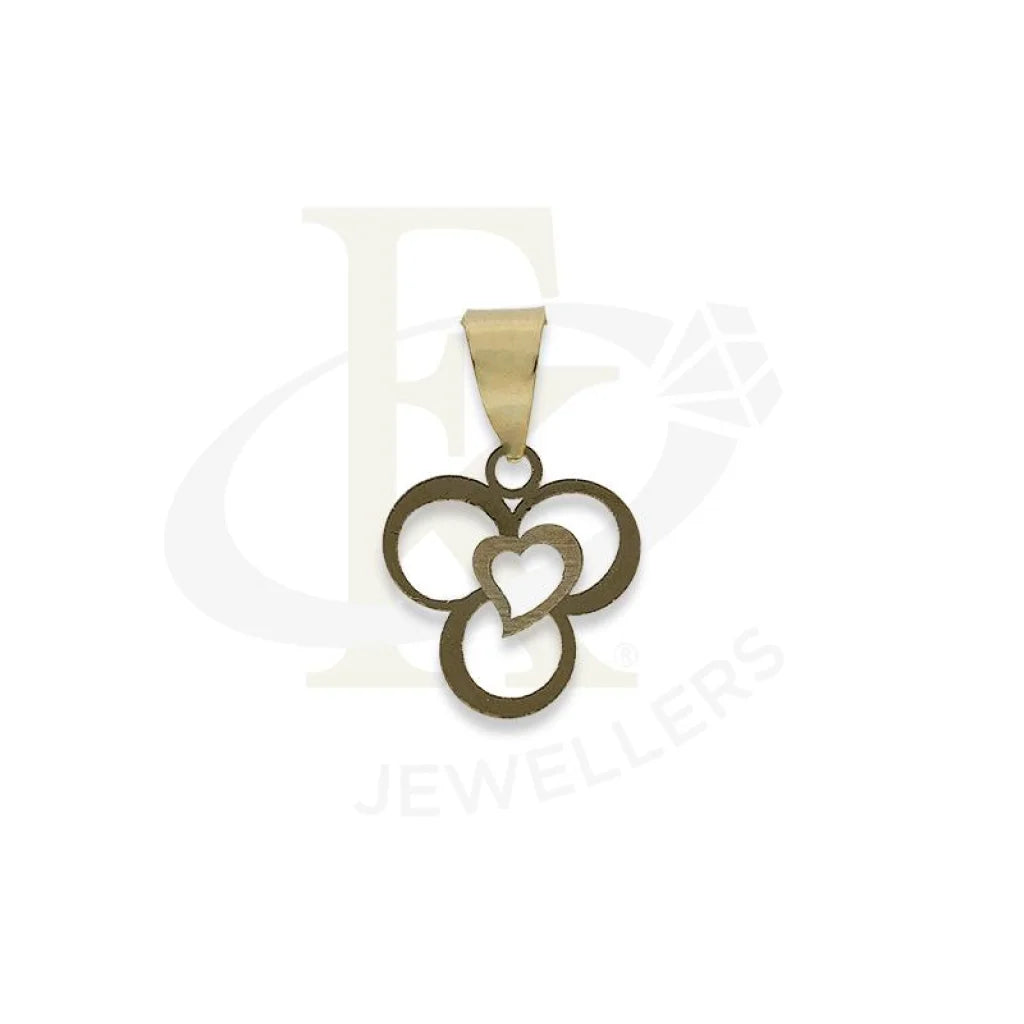 Gold Heart In Flower Pendant 18Kt - Fkjpnd18K2301 Pendants