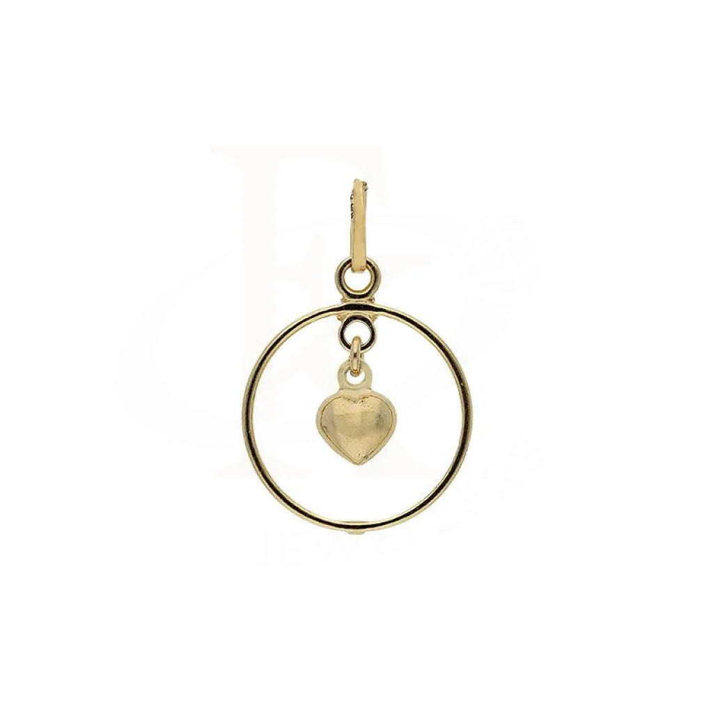 Gold Heart In Ring Shaped Pendant 18Kt - Fkjpnd18K2255 Pendants