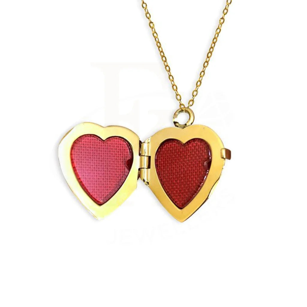 Gold Heart Necklace (Chain With Pendant) 18Kt - Fkjnkl1516 Necklaces