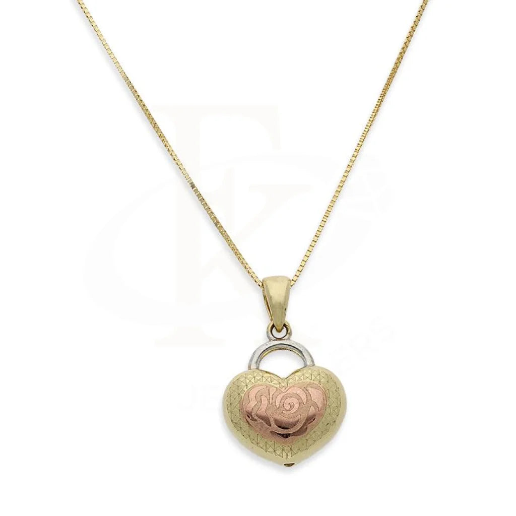 Gold Heart Necklace (Chain With Pendant) 18Kt - Fkjnkl18K2400 Necklaces