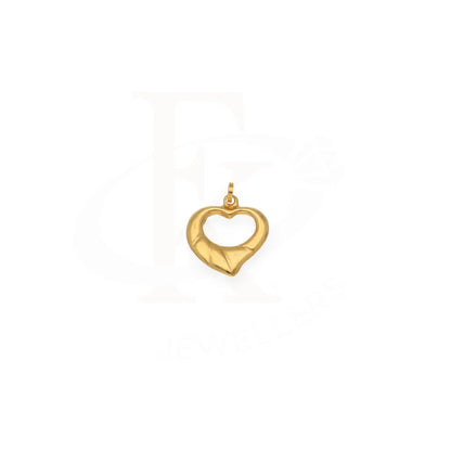 Gold Heart Pendant 21Kt - Fkjpnd21Km8208 Pendants