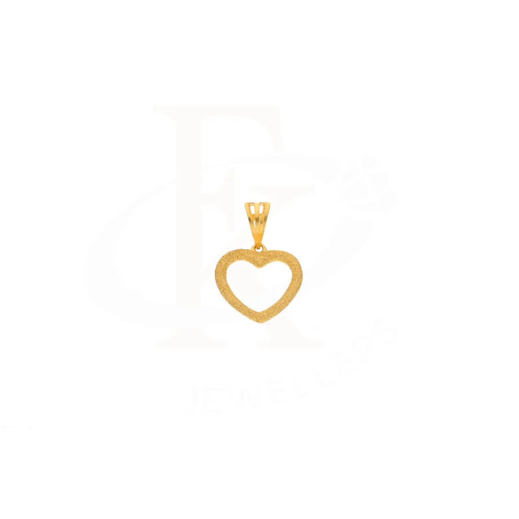 Gold Heart Pendant 21Kt - Fkjpnd21Km8429 Pendants