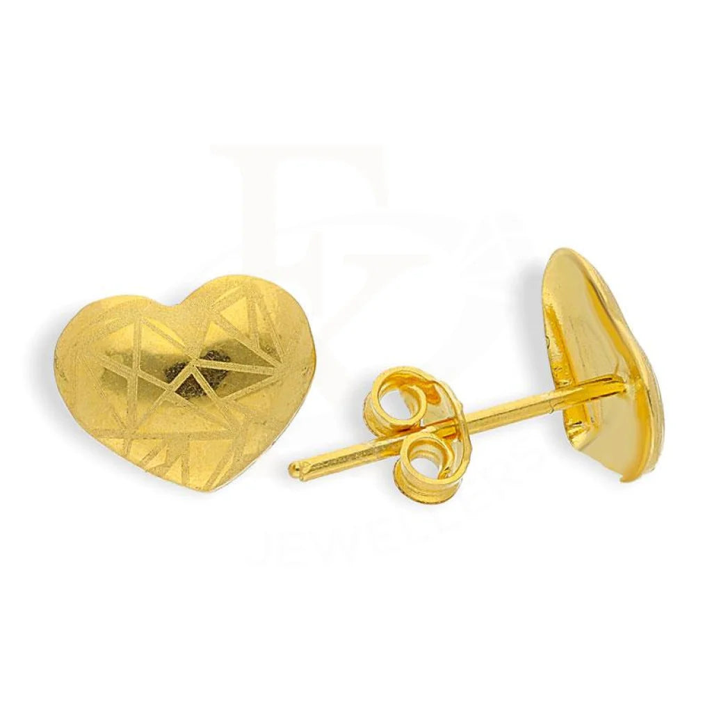 Gold Heart Pendant Set (Necklace And Earrings) 18Kt - Fkjnklst18K2150 Sets
