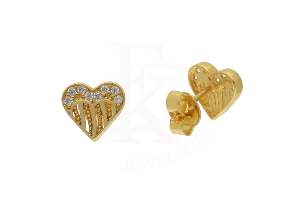 Gold Heart Pendant Set (Necklace Earrings And Ring) 18Kt - Fkjnklst18K2446 Sets