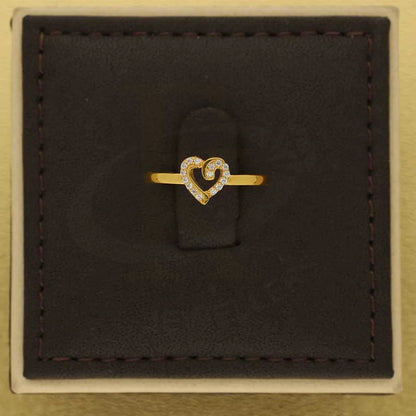 Gold Heart Pendant Set (Necklace Earrings And Ring) 18Kt - Fkjnklst18K2447 Sets