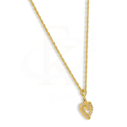 Gold Heart Pendant Set (Necklace Earrings And Ring) 18Kt - Fkjnklst18K2447 Sets