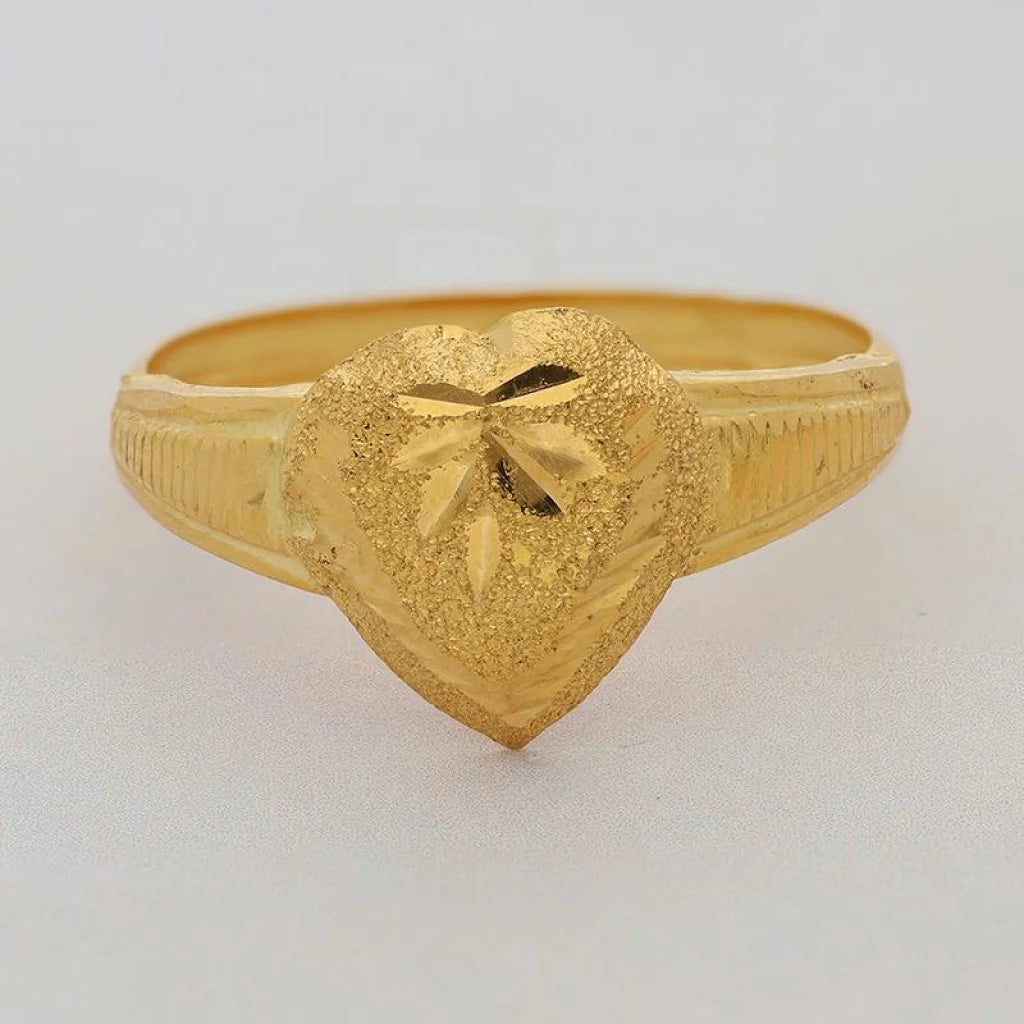 Stylish Gold Heart Ring in 18KT from FKJewellers