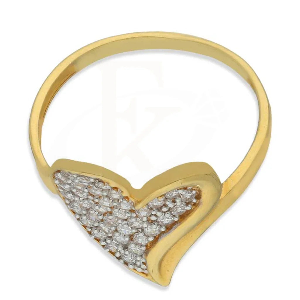 Gold Heart Ring 22Kt - Fkjrn22K3177 Rings