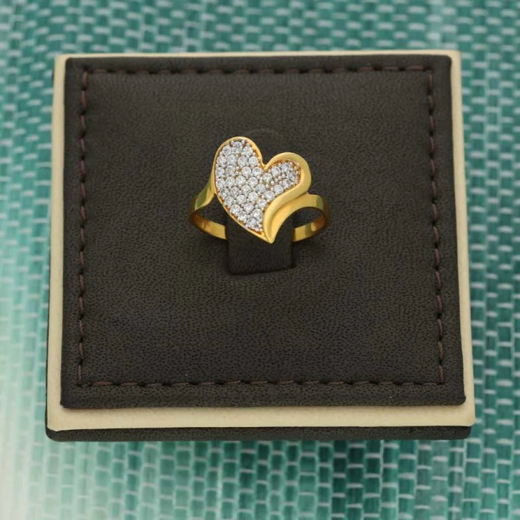 Gold Heart Ring 22Kt - Fkjrn22K3177 Rings