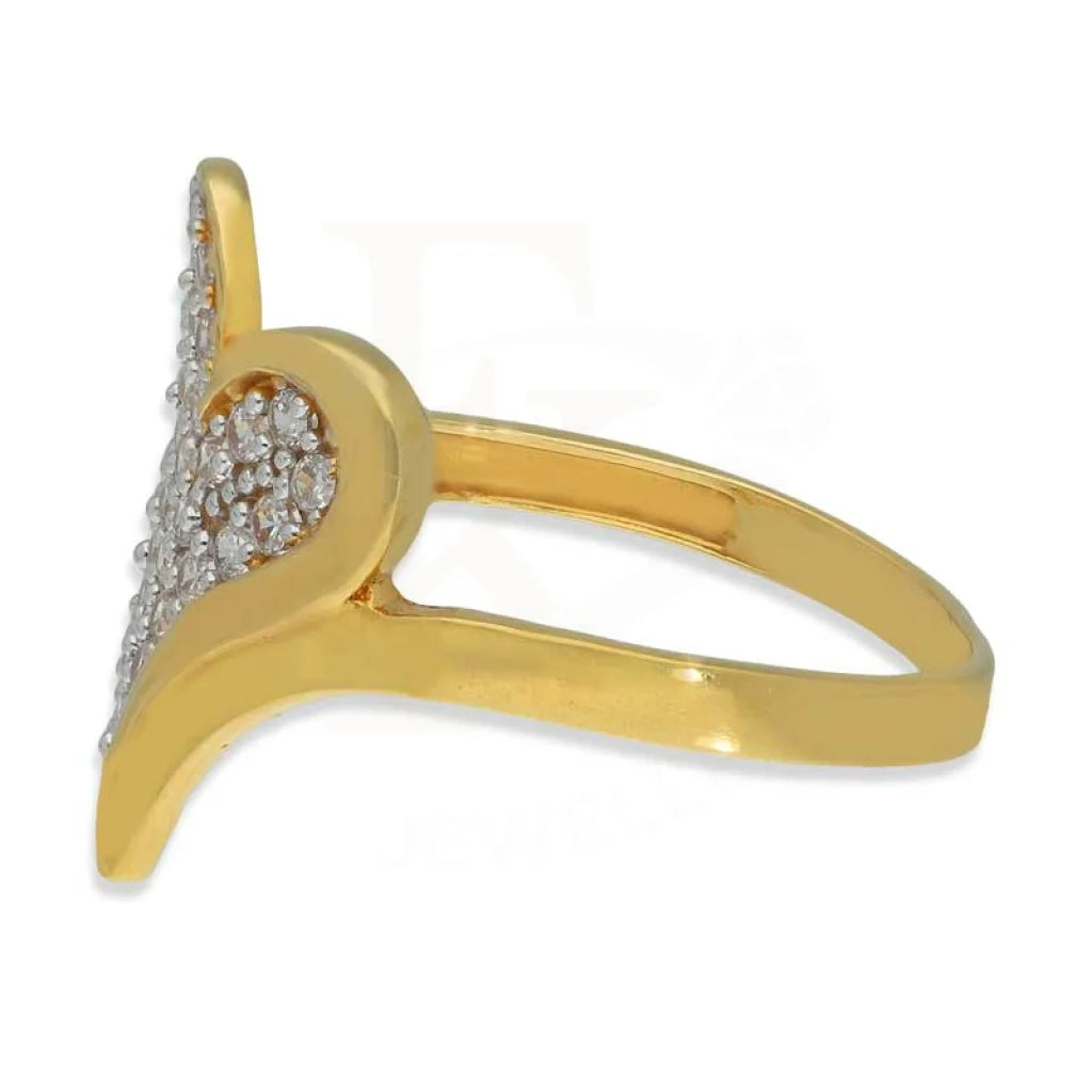 Gold Heart Ring 22Kt - Fkjrn22K3177 Rings