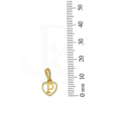 Gold Heart Shaped Alphabet Pendant 22Kt - Fkjpnd22K2735 Pendants