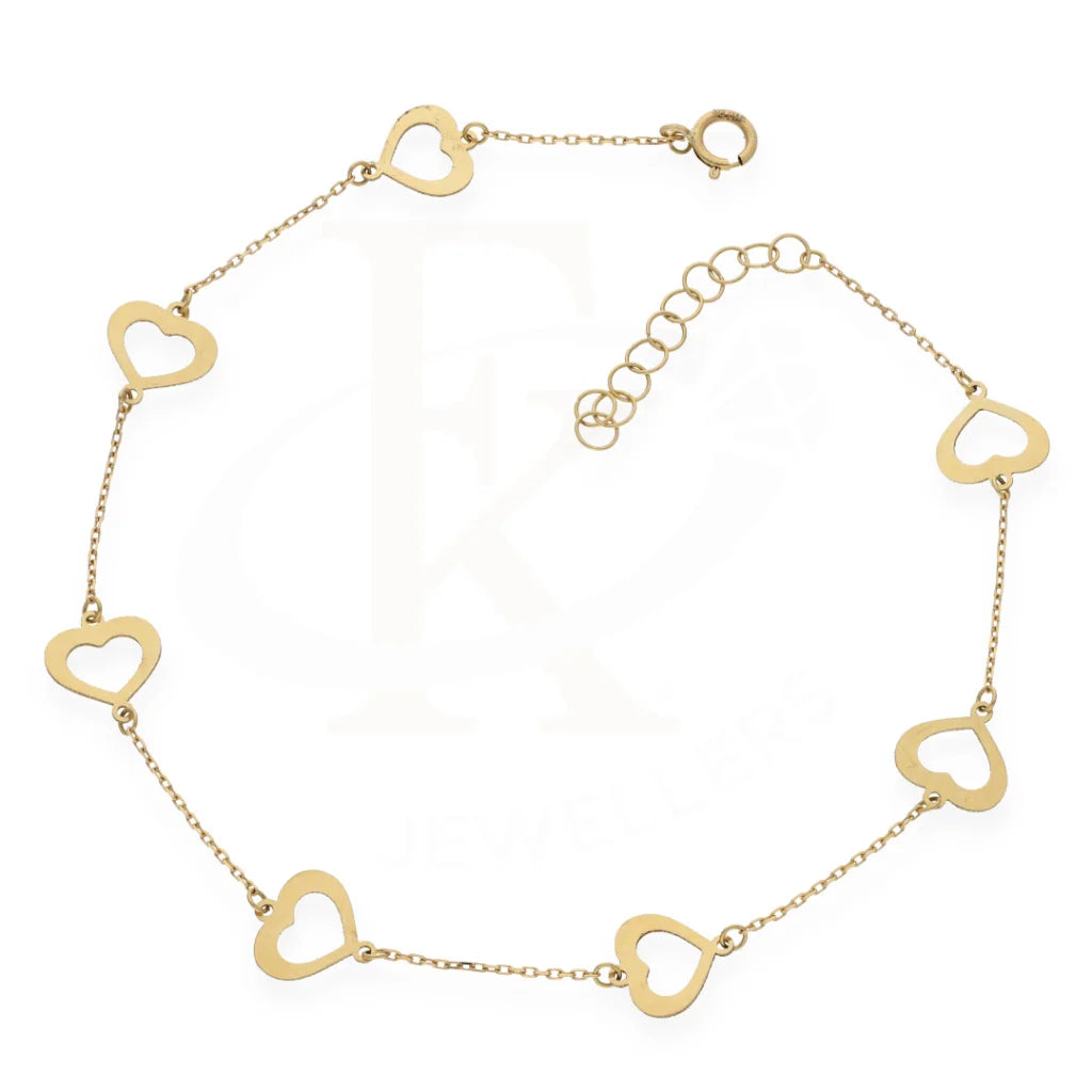 Gold Heart Shaped Anklet 18Kt - Fkjankl18K7855 Anklets