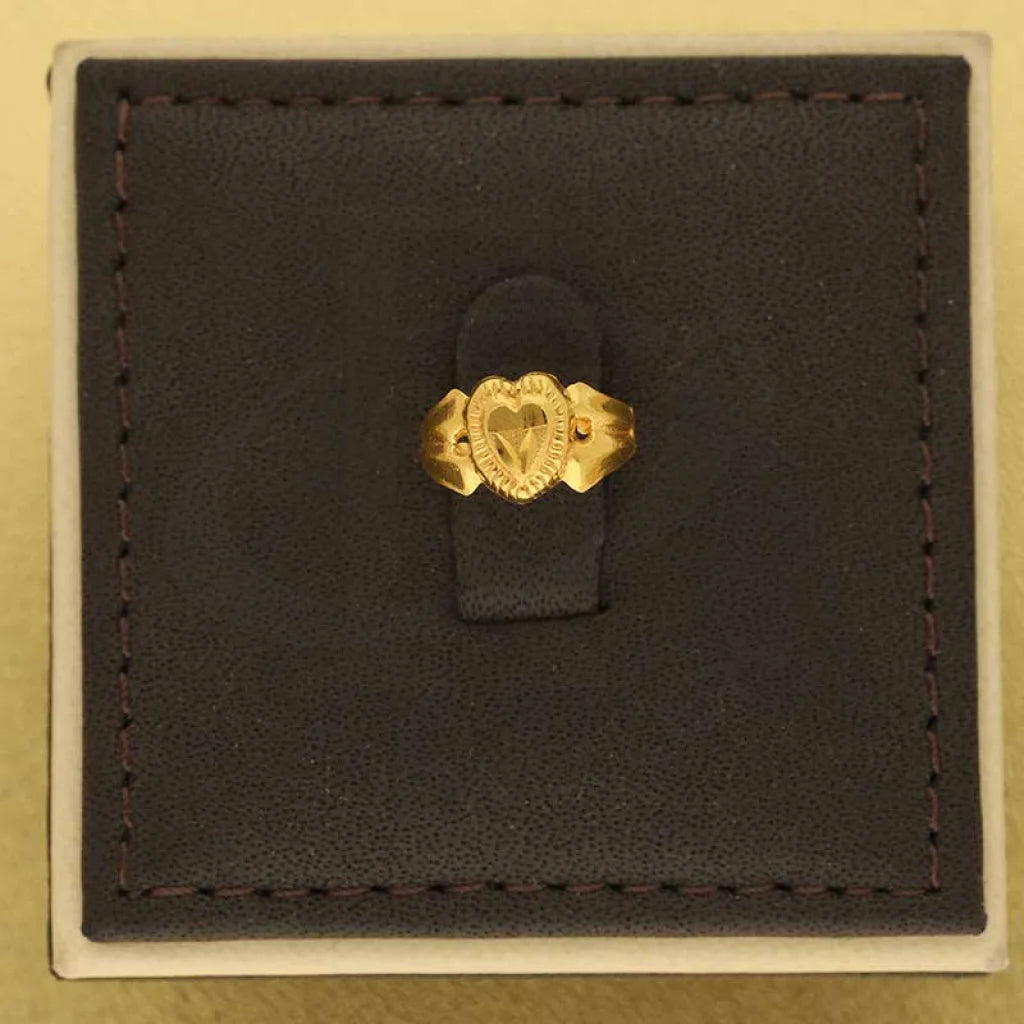 Gold Heart Shaped Baby Ring 22Kt - Fkjrn22K3820 Rings