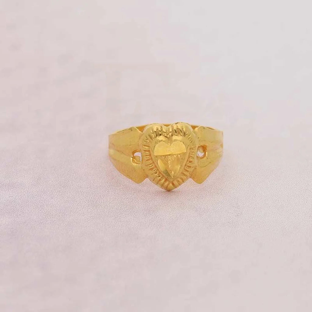 Gold Heart Shaped Baby Ring 22Kt - Fkjrn22K3820 Rings