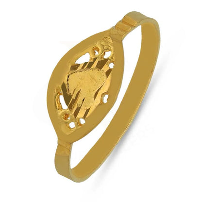 Gold Heart Shaped Baby Ring 22Kt - Fkjrn22K3824 Rings