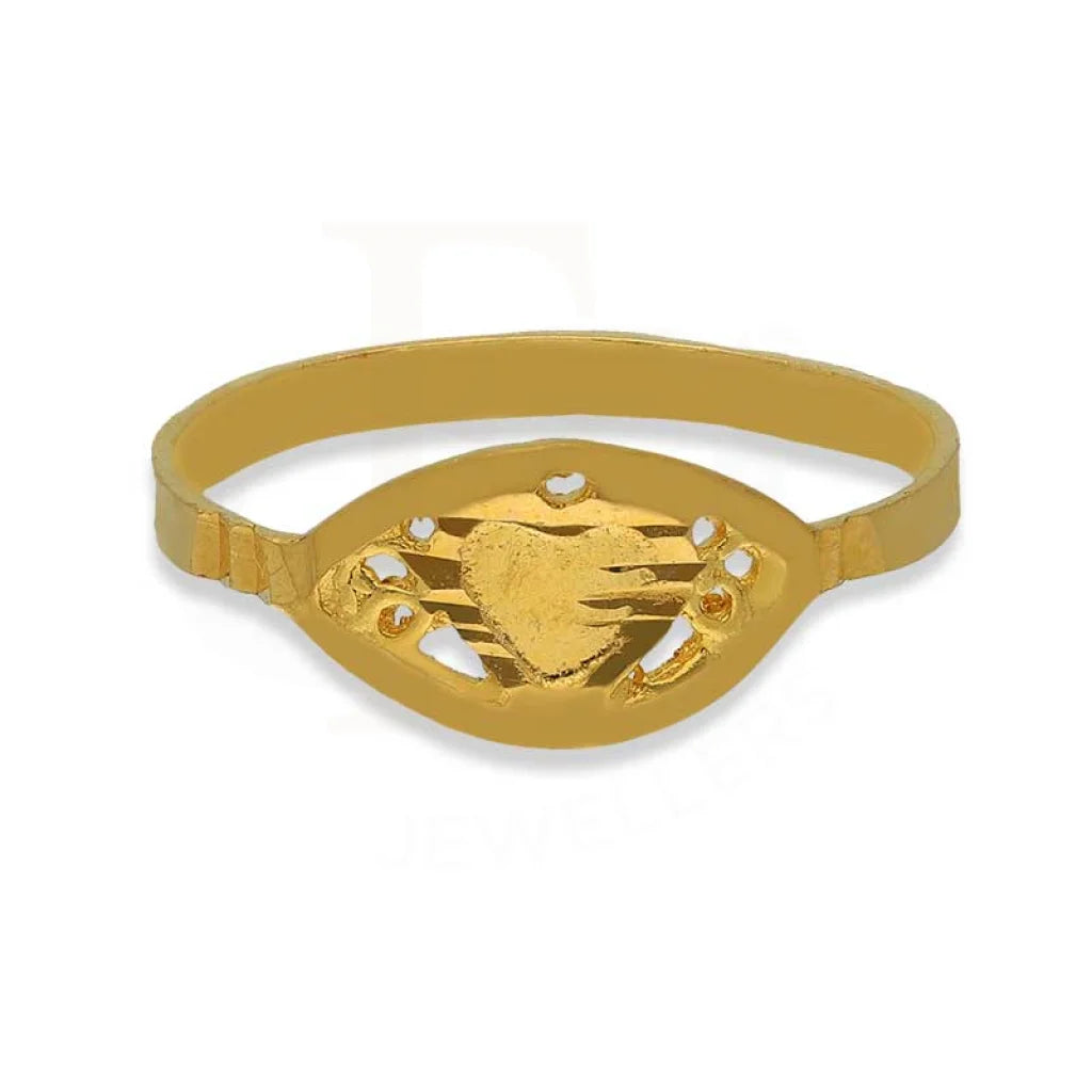 Gold Heart Shaped Baby Ring 22Kt - Fkjrn22K3824 Rings