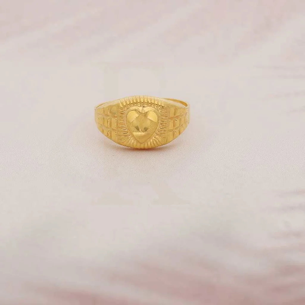 Gold Heart Shaped Baby Ring 22Kt - Fkjrn22K3825 Rings