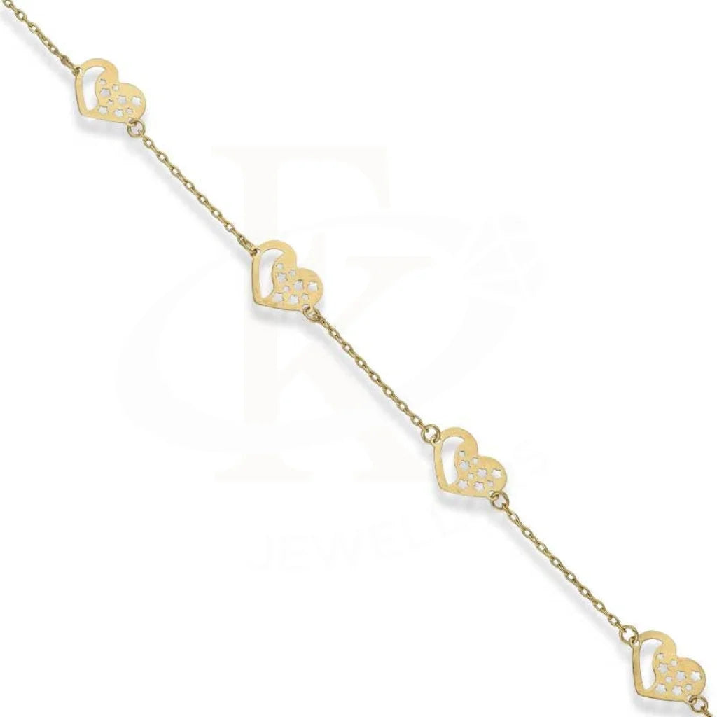 Gold Heart Shaped Bracelet 18Kt - Fkjbrl18K2989 Bracelets