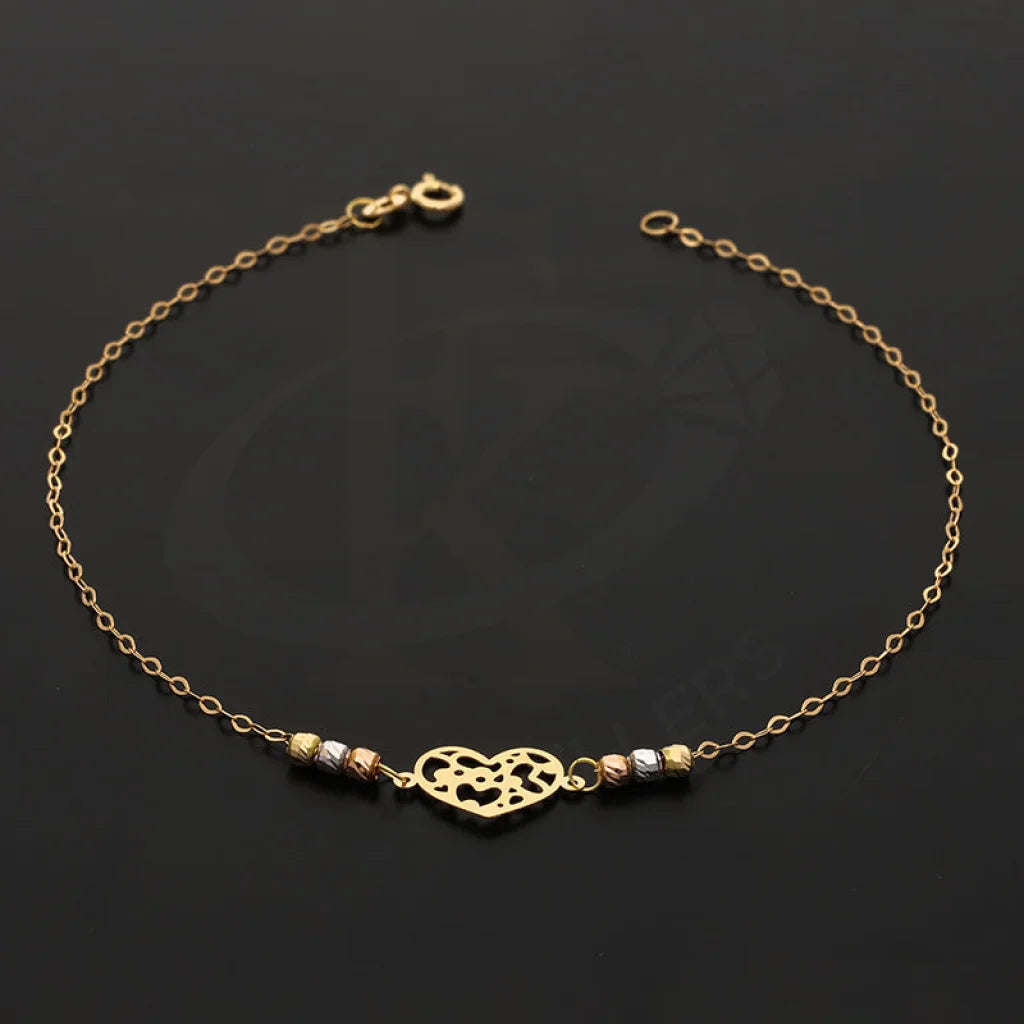 Gold Heart Shaped Bracelet 18Kt - Fkjbrl18K5382 Bracelets