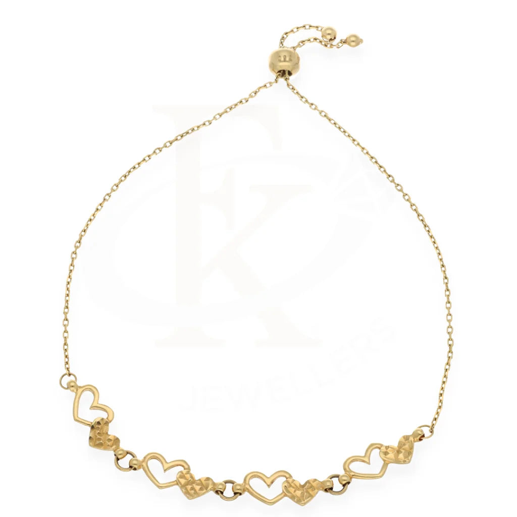 Gold Heart Shaped Bracelet 18Kt - Fkjbrl18K7828 Bracelets