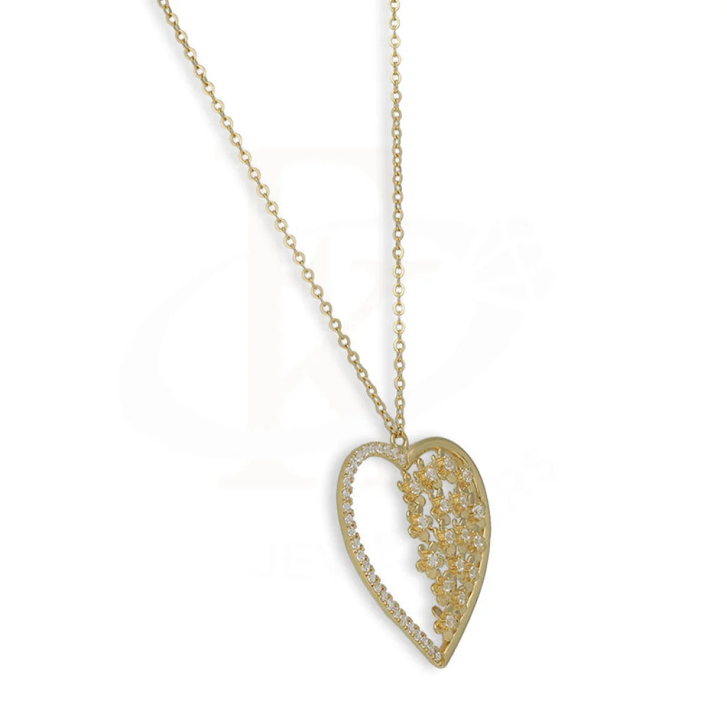 Gold Heart Shaped Necklace 18Kt - Fkjnkl18K5272 Necklaces